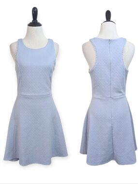 Textured Blue Fit & Flare Dress by Miami - Size Small Womens